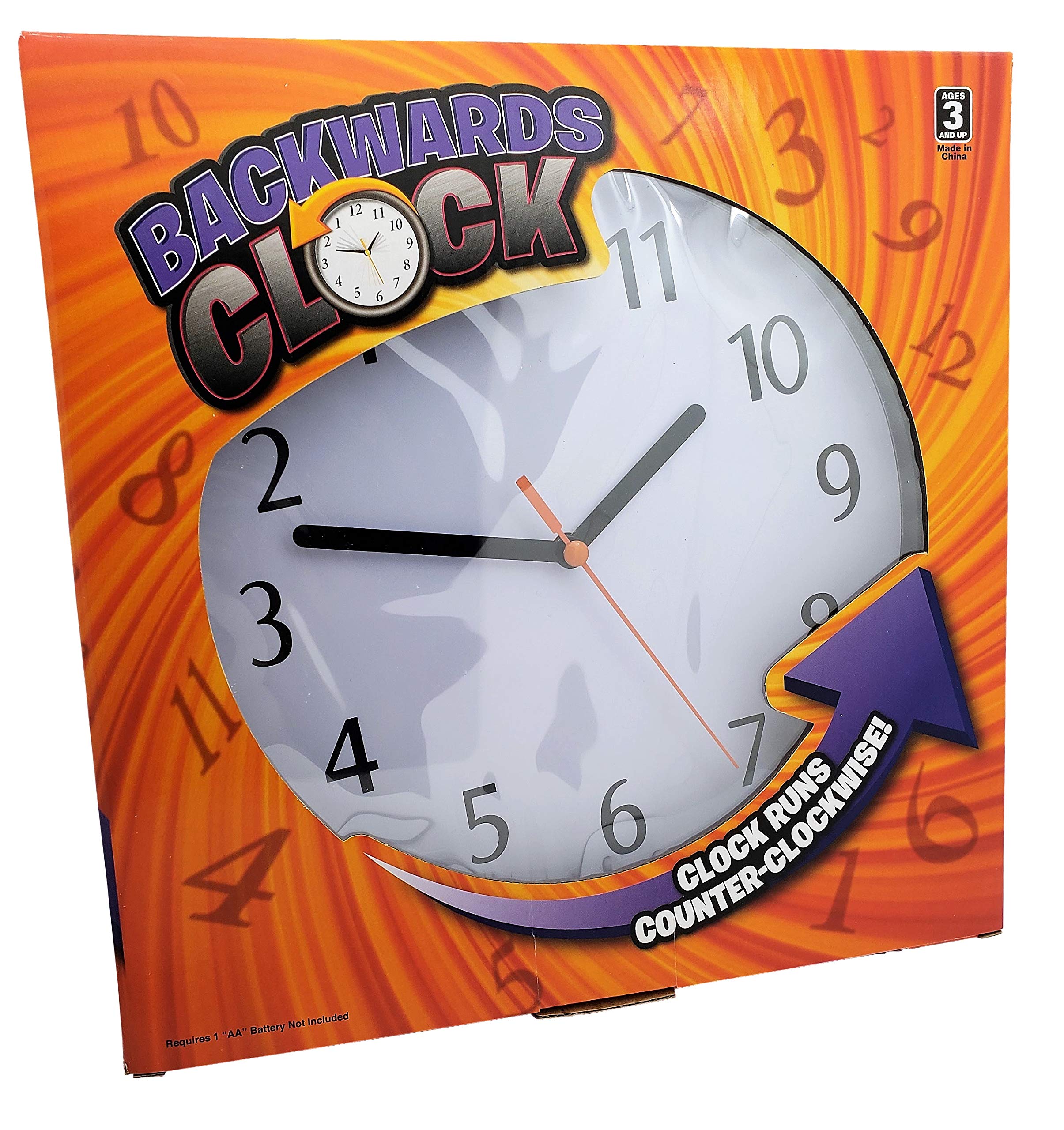 Amazon.com: Zugar Land Funny Black Backwards Joke Wall Clock (9